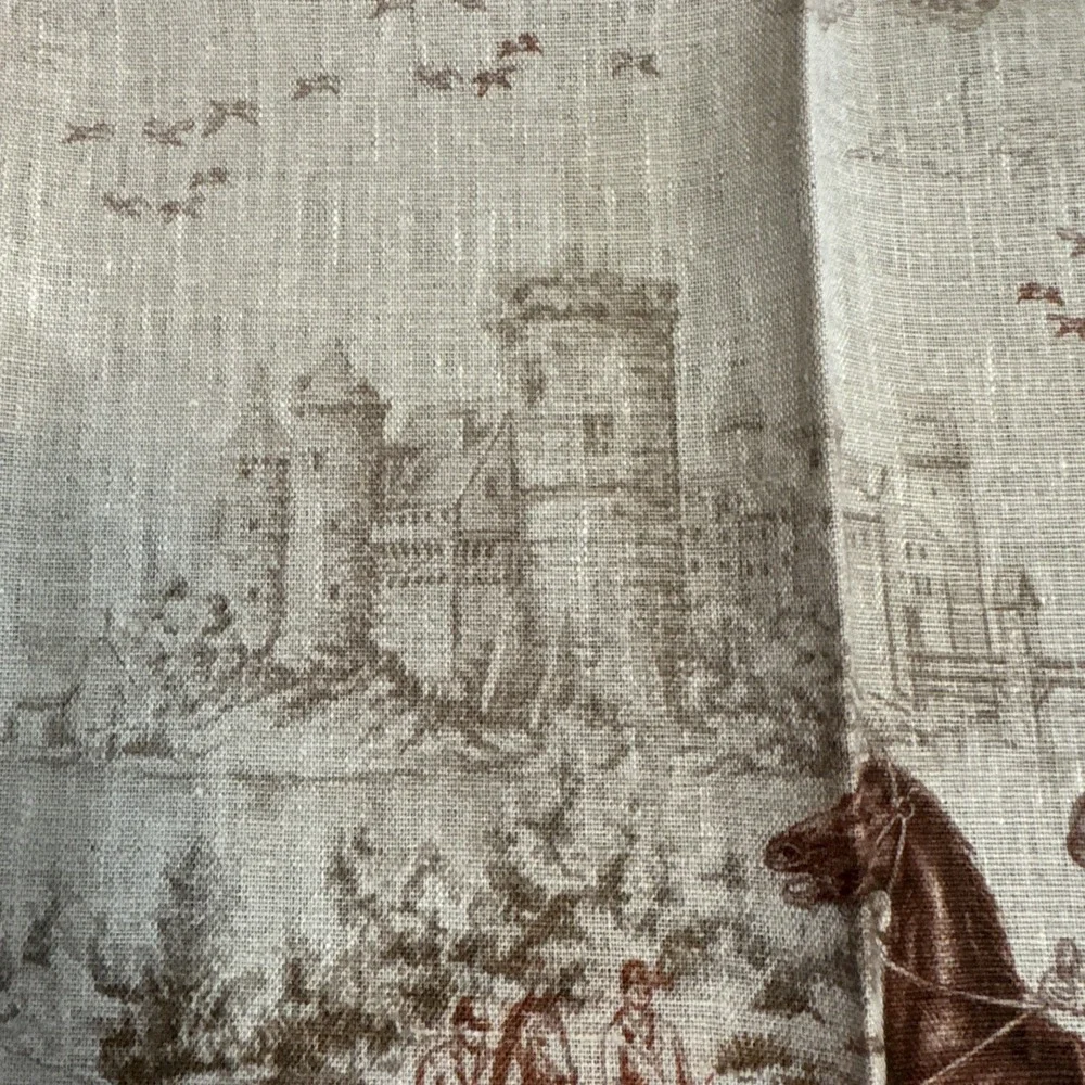 Williams Sonoma Kitchen Towel Tea Dishtowel Equestrian Hunt Italy Linen # 2